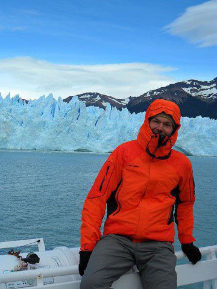 Daniel vor dem Perrito Moreno Gletscher